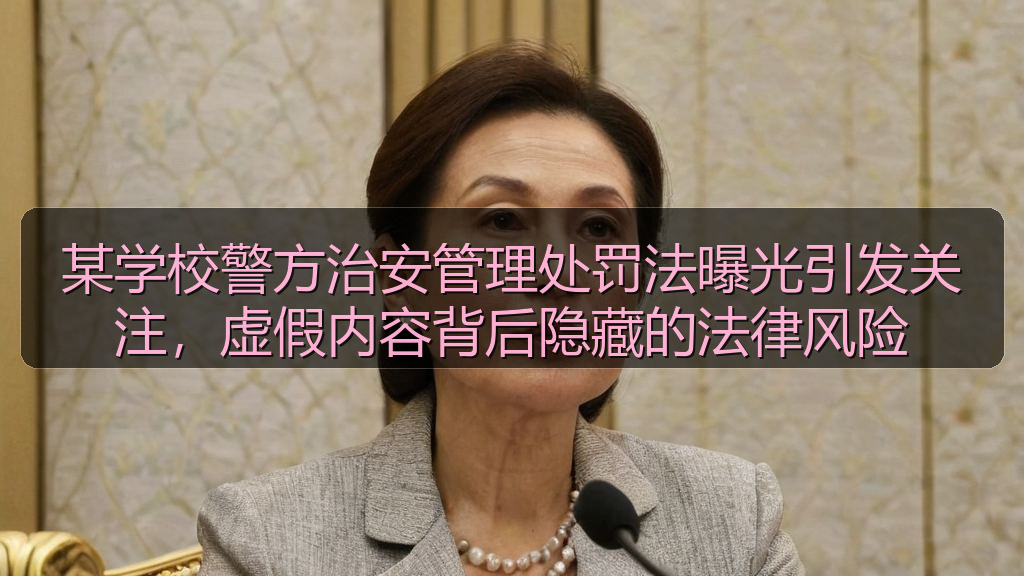 某学校警方治安管理处罚法曝光引发关注，虚假内容背后隐藏的法律风险